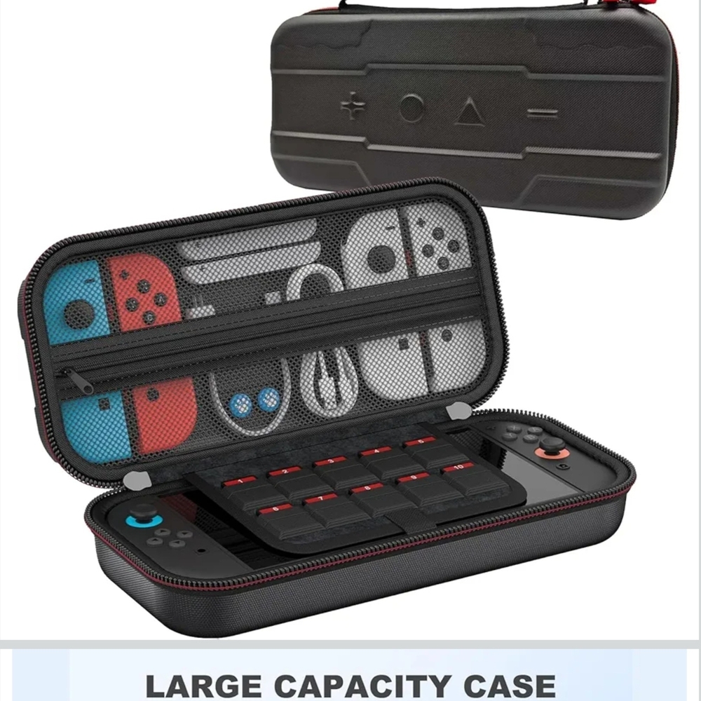 Nintendo Switch 2 Hard Shell Travel Case Black EVA Protective Carrying Case